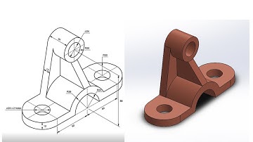 SolidWorks Tutorial // Exercise 12 // 3D block drawing