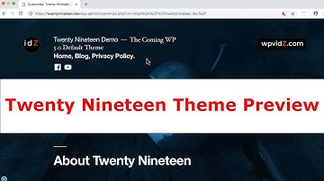 Twenty Nineteen WordPress Default Theme Preview