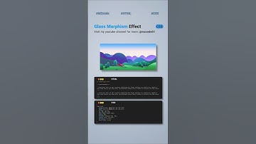 CSS Tips and Tricks: Glass Morphism Effect 🔥 #css #coding #shorts #cssshorts #webdesign #html #viral