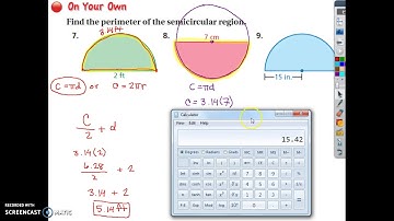 7th Grade - 8.1 (2) - Finding the Perimeter of a Semicircle