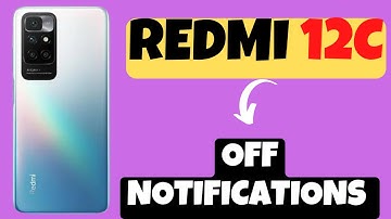 Redmi 12c How to Turn On/Off Notifications || Enable / Disable notifications
