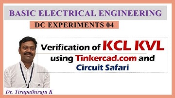 BEE605 Verification of KCL KVL using Tinkercad  and Circuit Safari