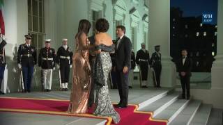 President Obama And The First Lady Welcome Prime Minister Renzi And Mrs Landini Of Italy