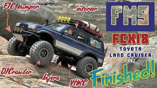 FMS FCX18 LC80 finished! DJCrawler wheels & tires, Injora motor, YHRC allmetal transmission & more!