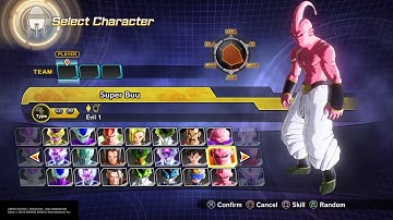 DRAGON BALL XENOVERSE 2 Character Selection Screen : Unlock All Characters