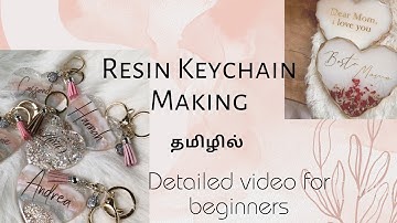 Resin keychain making tutorial in Tamil for beginners | Detailed video தமிழில்