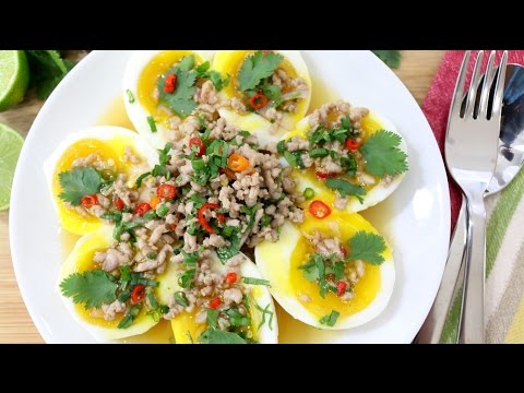 Thai Spicy Egg Salad ยำไข่ต้มหมูสับ - Episode 154