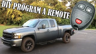 key fob programming gm silverado sierra 2011 - 2013, 2014 - 2021 