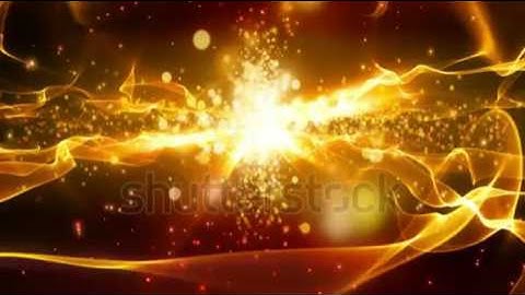 Abstract Motion Background, Shining Lights, Energy Waves And Sparkling Fireworks Style Particles, Se