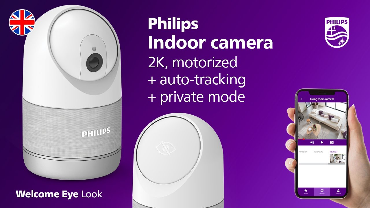2K indoor security camera connected and motorized #Philips WelcomeEye Look  