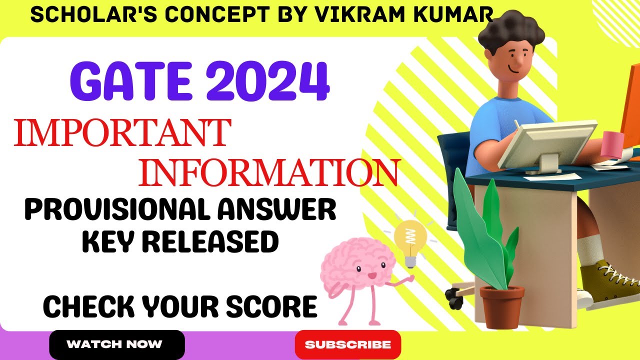 GATE 2024 Provisional Answer Key Released | Check Your Score | GATE, CSIR-NET, DBT-JRF