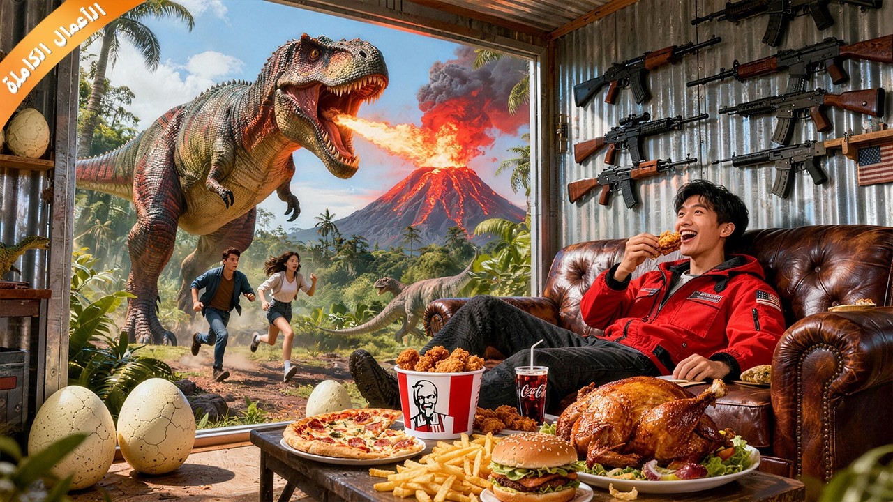 نهاية العالم بسبب الديناصورات؛ تتخلى عنه عائلته، فيولد من جديد، ويبني مأوى ويعاقبهم.