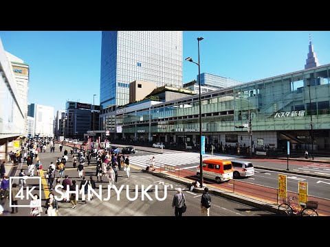 Shinjuku. Walking around the biggest station in Japan - Japan Walking Tour | 4K with Binaural Audio