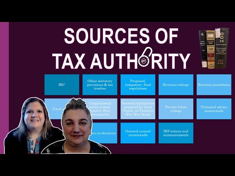 Sources of Tax Authority