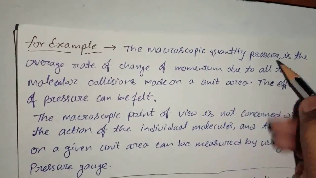 Macroscopic and Microscopic Study/Thermodynamics - YouTube