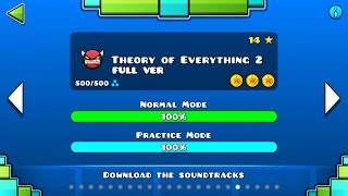 Geometry Dash  Theory of Everything 2 (FULL VER) All Coin / ♬ Partition