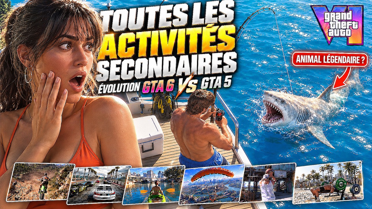 GTA 6 : TOUTES les ACTIVITÉS SECONDAIRES Confirmées ! (Evolution GTA 6 vs GTA 5) Course, Sport, ...