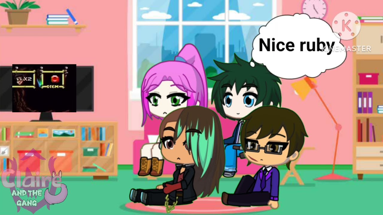 Claire and The Gang React To Lester The Unlikely (SNES) Angry Video Game Nerd - AVGN (Gacha Life 2)