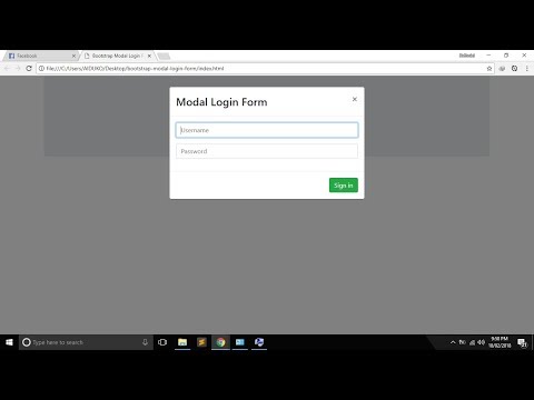 Bootstrap Modal Login Form (POPUP WINDOW)