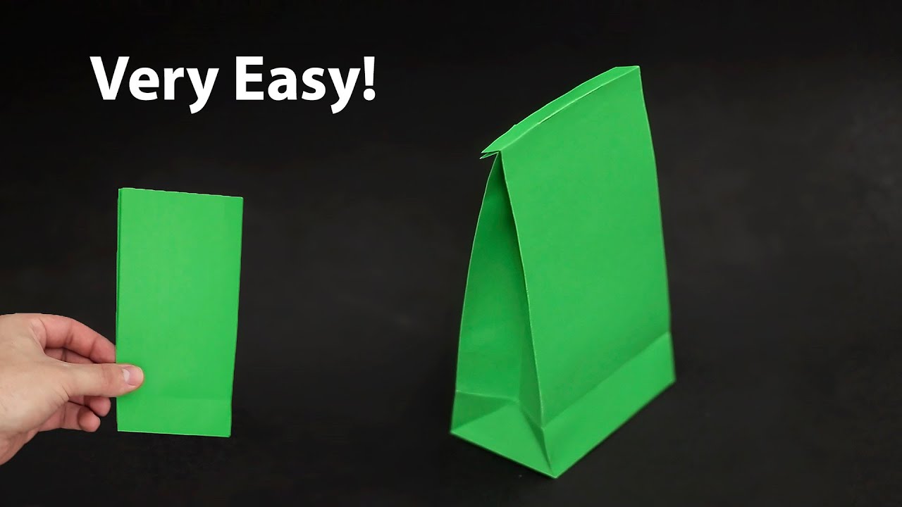 Origami Bag - How to make a Paper Bag (Easy DIY Craft Tutorial) - YouTube