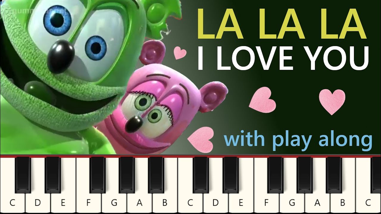 'La La La I Love You'  Moderate Piano Tutorial (with Play Along)