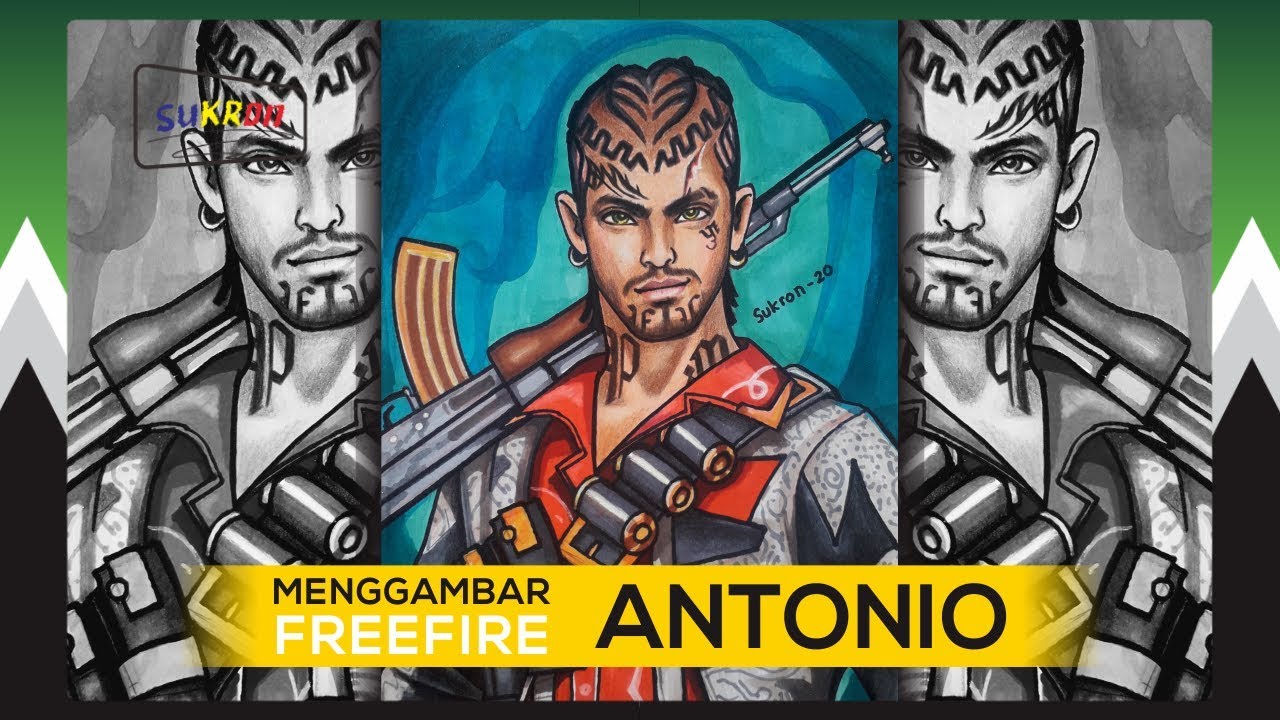 Cara Menggambar Dan Mewarnai Karakter Antonio Dalam Game Freefire