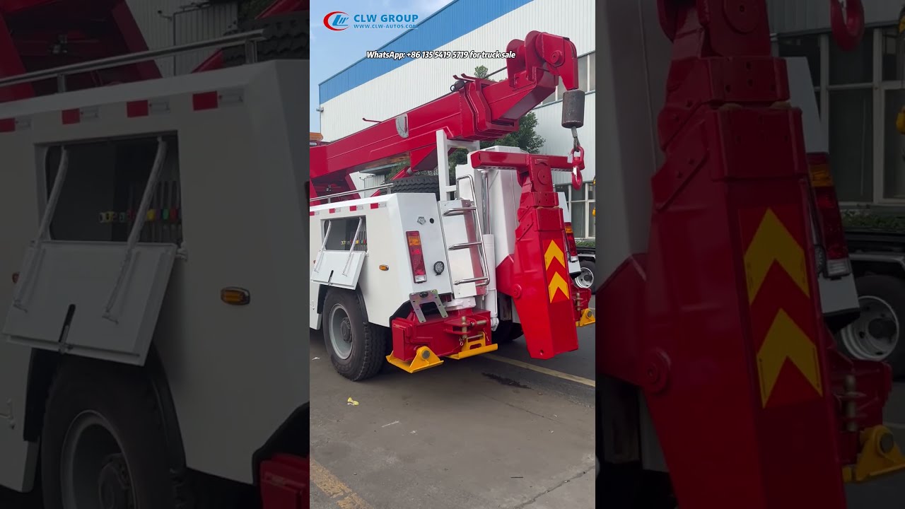 SHACMAN H3000 4x2 10 Tons Boom Crane Rotator Wrecker Towing Truck With 12T Underlift Recoverytruck