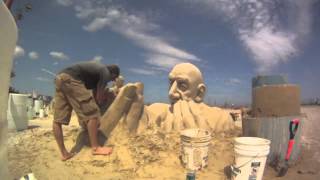 Carl Jara Hampton first place in Beach Master Sand Sculpting Competition