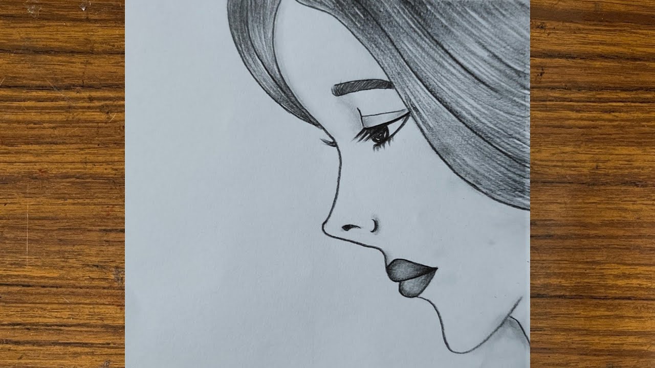 How To Draw A Girl Side View Girl Face Drawing Pencil Sketch Maxresdefault
