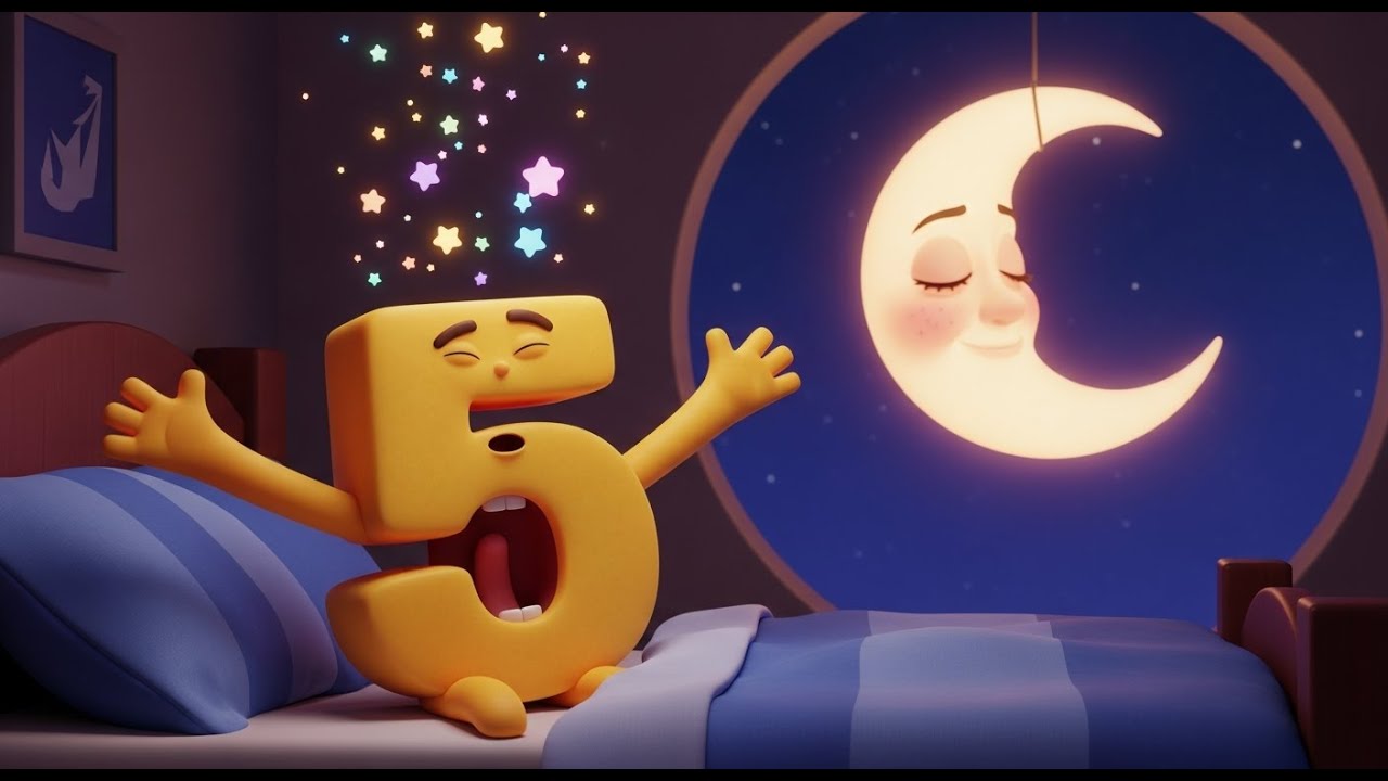 Sleepy Numbers Song for Kids | Calm Counting Lullaby, Bedtime Baby Songs & Nursery Rhymes 🌙