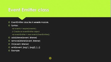 Node JS Part6: Event Emitters