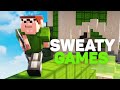 Winning a SWEATY solo game #bedwars #minecraft