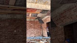 The heart-stopping moment of dismantling the floor slab.