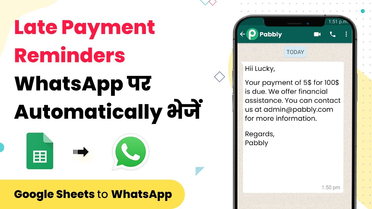 Automatically Send Payment Reminders on WhatsApp to Late Payers from ...