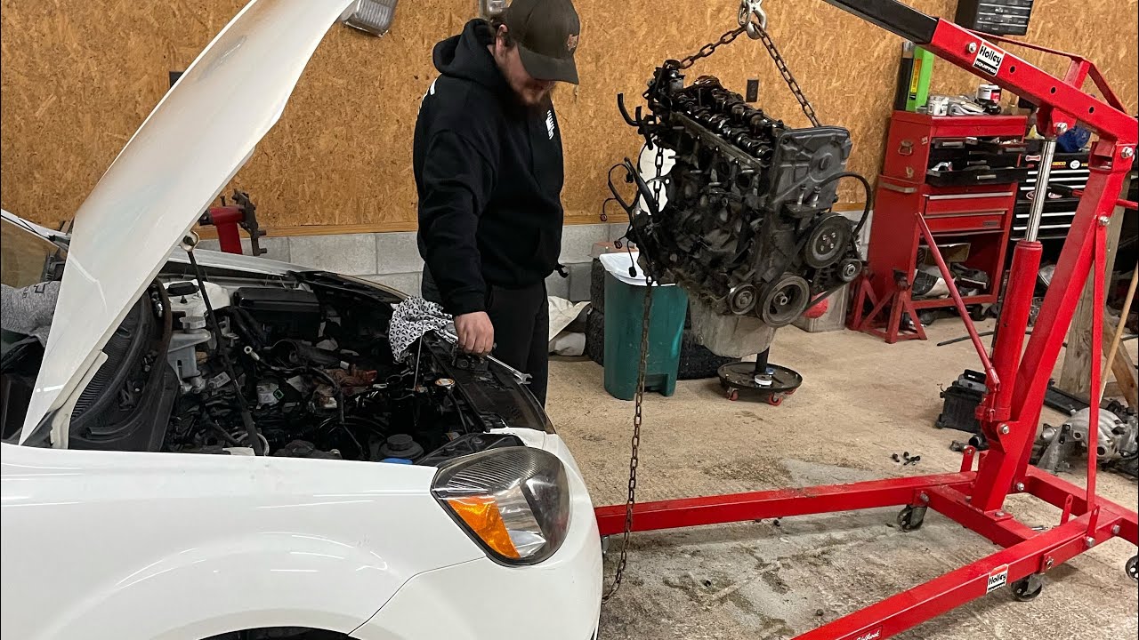 2010 Kia Rio engine swap part 1 YouTube