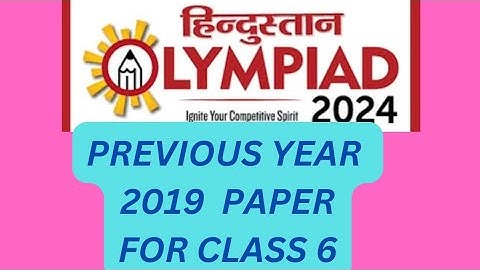 Hindustan Olympiad previous year 2019 paper solution of class 6.#howto #olympiad #prepration #scifun
