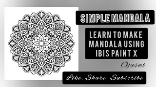 Simple Mandala Tutorial | How to draw Digital Mandala using Android app | ibis Paint X Tutorial | screenshot 2