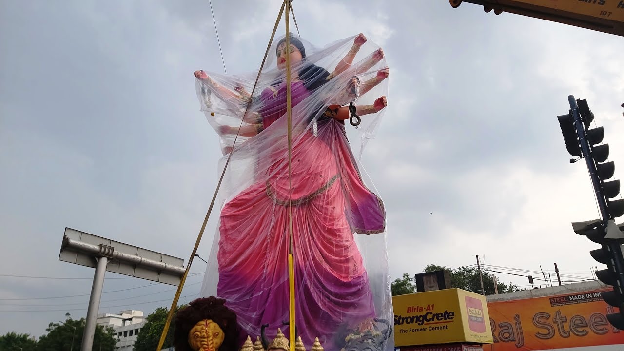 Durga Murti Making  40 Feet Durga Mata Making  Gulab Srinivas   DurgaMurtiMaking  Hyderabad