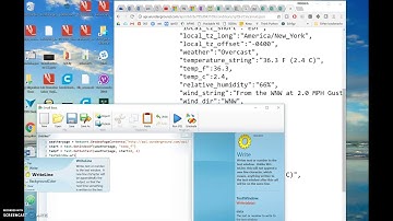 Weather Automation (WeatherUnderground API) with Small Basic