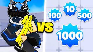 1v1 Against EVERY LEVEL in Roblox Rivals!