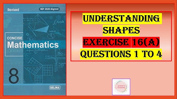 UNDERSTANDING SHAPES EXERCISE 16 (A) QUESTIONS 1 TO 4