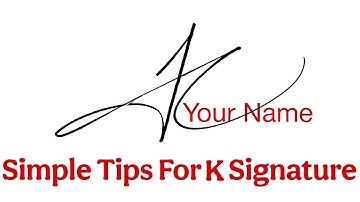 Signature tutorial | Simple tips for K signature | Anup Calligraphy