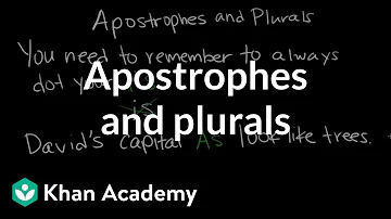 Apostrophes and plurals | The Apostrophe | Punctuation | Khan Academy