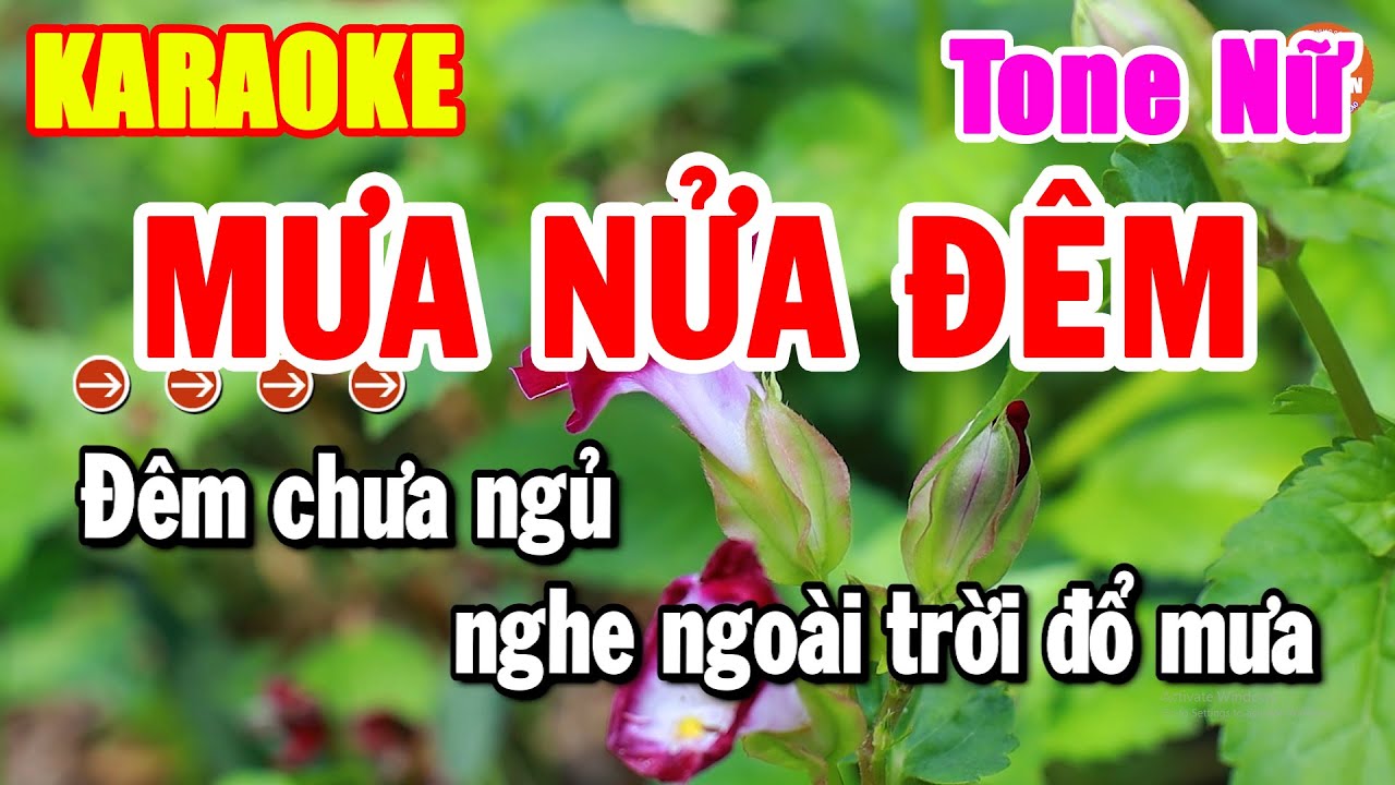 Karaoke Mưa Nửa Đêm Tone Nữ Nhạc Sống Chuẩn Bolero Dễ Hát | Hải Tiên