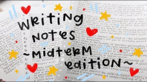 writing midterm revision notes (timelapse)