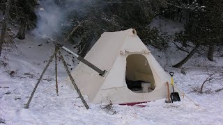 'Help!' 39C EXTREME COLD WINTER SOLO CAMPING in a HOT TENT  | ALONE OVERNIGHT | ASMR