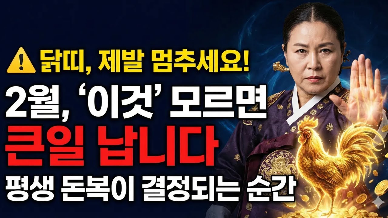 2026년 2월, 닭띠 인생이 통째로 바뀝니다! ‘이것’ 하나로 평생 돈 걱정 끝납니다