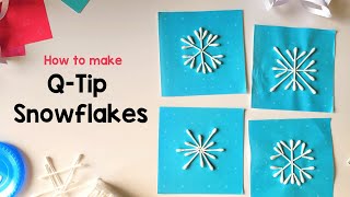 Q Tip Snowflake Craft