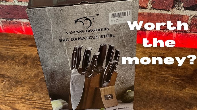 Dockorio Kitchen Knife Set with Block, 19 PCS High Carbon