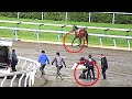 【現地動画】ピクリともしない横山武史と斎藤新の落馬事故　ケイマジェスティは残念なことにミツカネショコラは異常なし